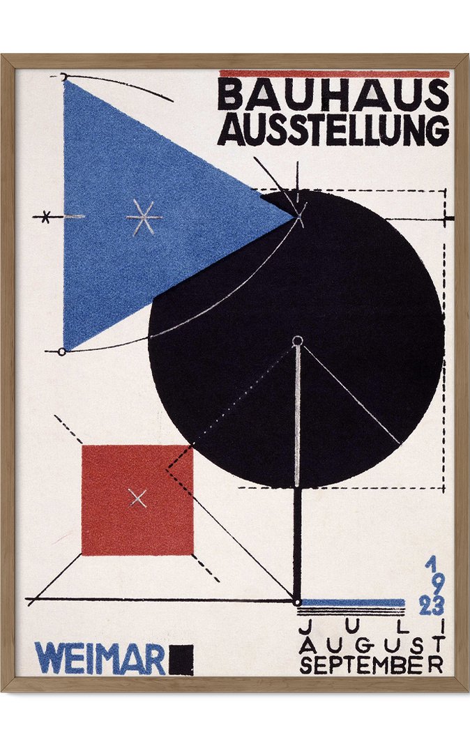  Diuangfoong - Póster de Bauhaus de Joost Schmidt Bauhaus, lista  para colgar, ideal para regalo, pintura en color, pósters personalizados :  Hogar y Cocina